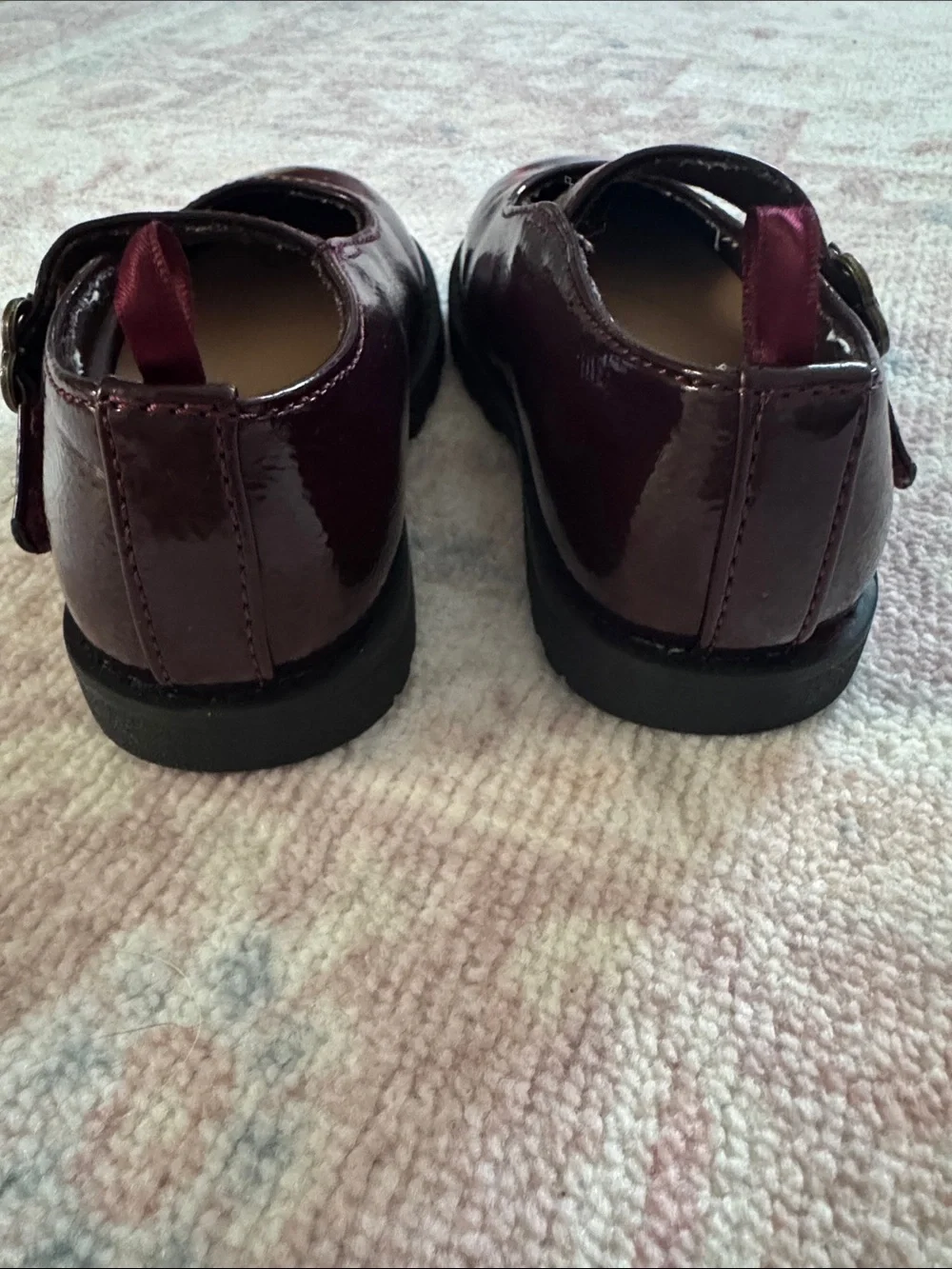 Old Navy Burgundy Patent Mary Jane Shoes for Kids